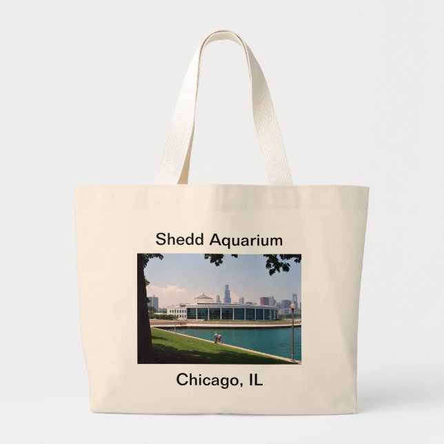 Chicago Shedd Aquarium collection Large Tote Bag (Front)