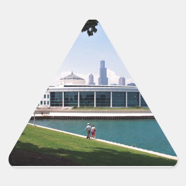 Chicago Shedd Aquarium collection Triangle Sticker (Front)