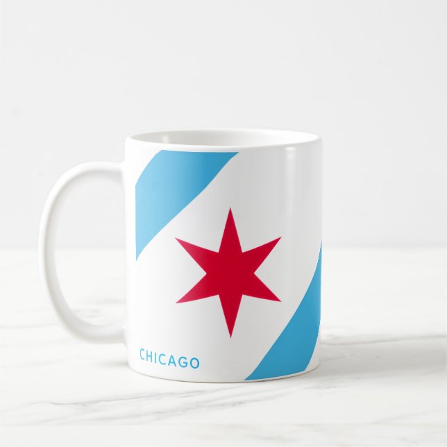 Chicago Six Pointed Star Coffee Mug (Left)