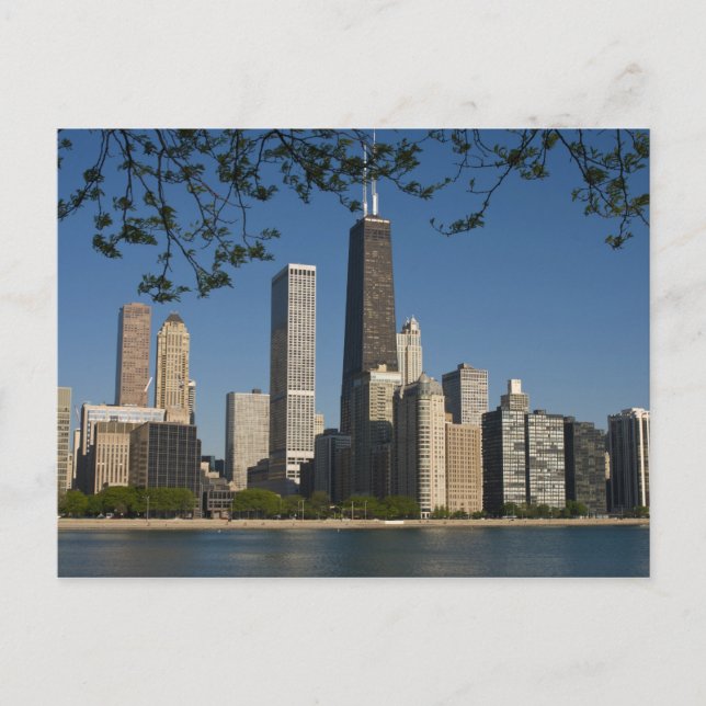 Chicago skyline and Lake Michigan, Lake Shore Postcard (Front)
