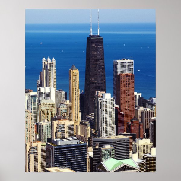 Chicago Skyline Posters & Prints Zazzle UK