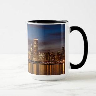 Chicago Skyline At Night Mug