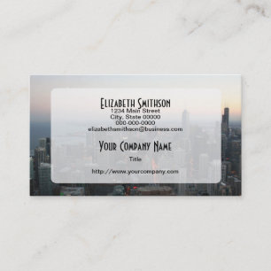Chicago Skyline at Sunset Business Card