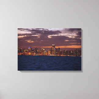 Chicago Skyline at sunset canavas print