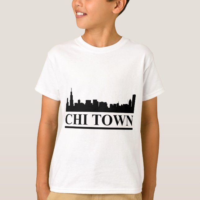 Chicago Skyline Chi Town T-Shirt (Front)