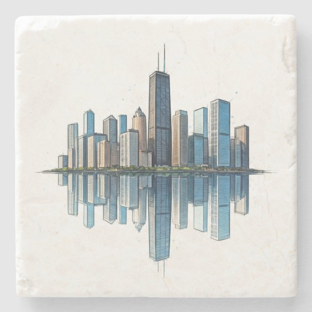 Chicago Skyline Coasters (Front)