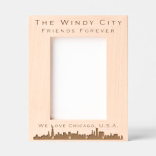 Chicago Skyline Custom Title, Year, Family Friends Etched Frames