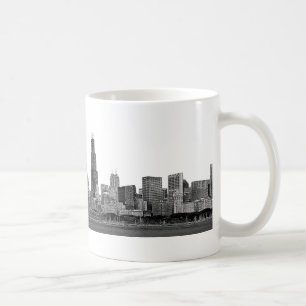 Chicago Skyline Etched Coffee Mug