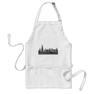 Chicago Skyline Etched Standard Apron