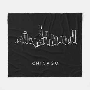 Chicago Skyline Fleece Blanket
