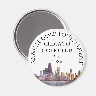 Chicago Skyline Golf Club Tournament Custom Magnet