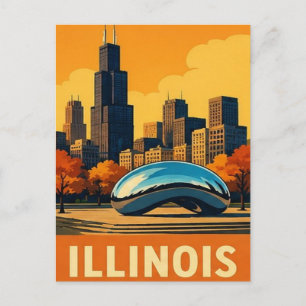🌆 Chicago Skyline Illinois Escape Postcard
