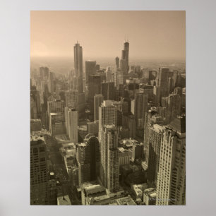 Chicago Skyline, John Hancock Centre Skydeck Poster