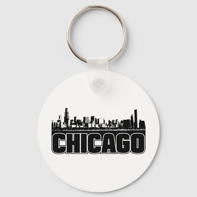 Chicago Skyline Key Ring (Front)