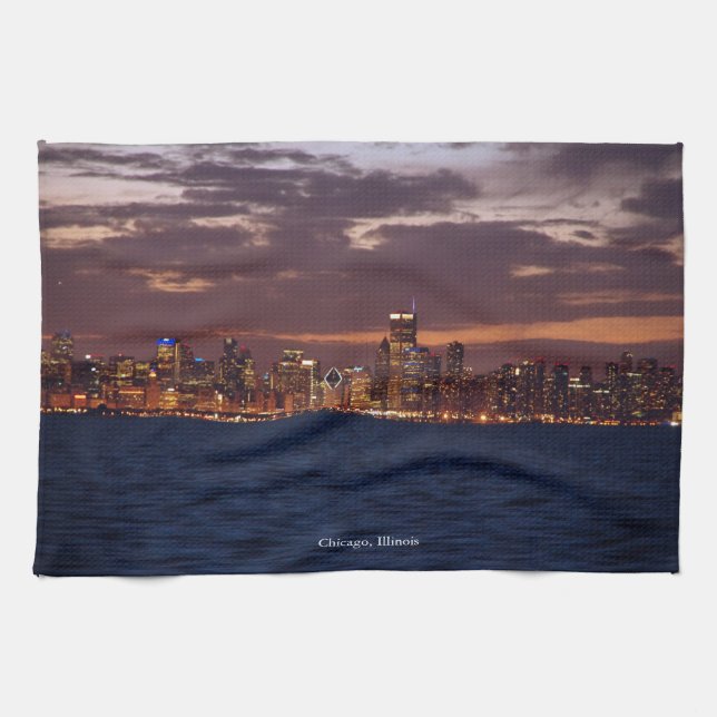 Chicago Skyline kitchen towel (Horizontal)