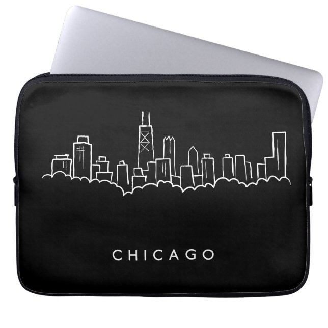 Chicago Skyline Laptop Sleeve (Front)