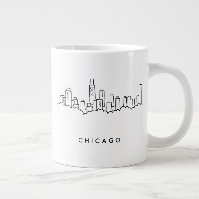 Chicago Skyline Large Coffee Mug (Right)