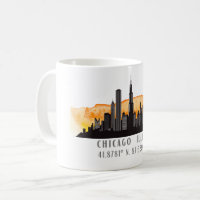 Chicago Skyline Latitude & Longitude