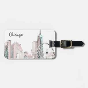 Chicago Skyline Luggage Tag