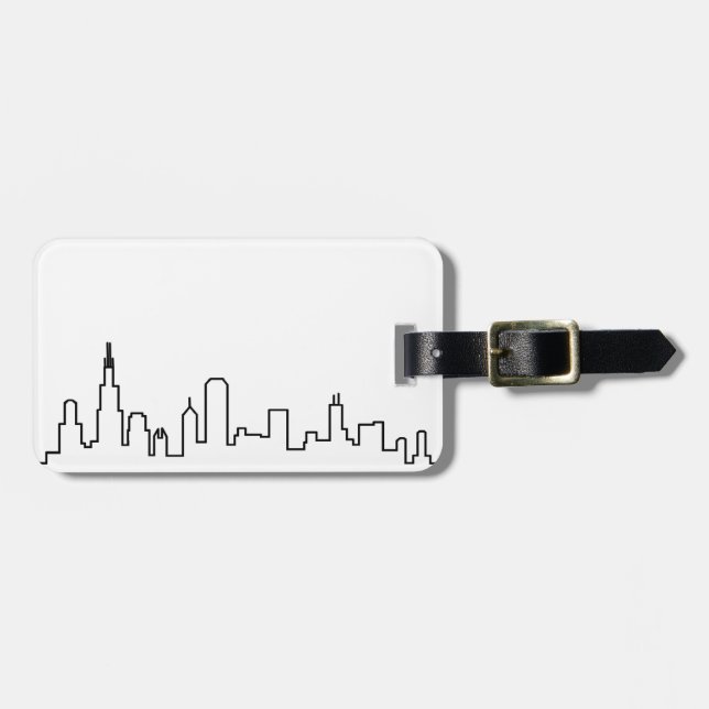 Chicago Skyline Luggage Tag (Front Horizontal)