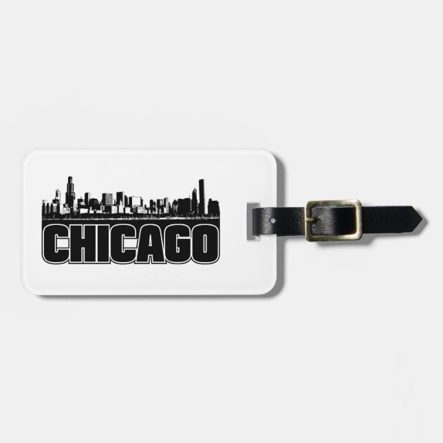 Chicago Skyline Luggage Tag (Front Horizontal)