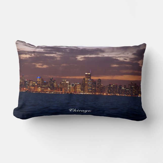 Chicago Skyline lumbar Pillow (Front)