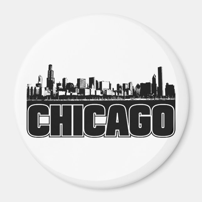 Chicago Skyline Magnet (Front)