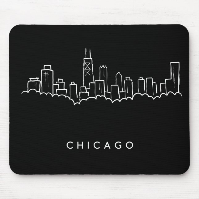 Chicago Skyline Mouse Mat (Front)