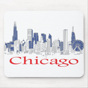 Chicago-Skyline Mouse Mat
