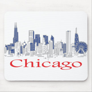 Chicago-Skyline Mouse Mat