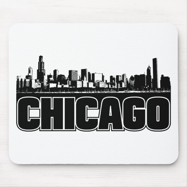 Chicago Skyline Mouse Mat (Front)
