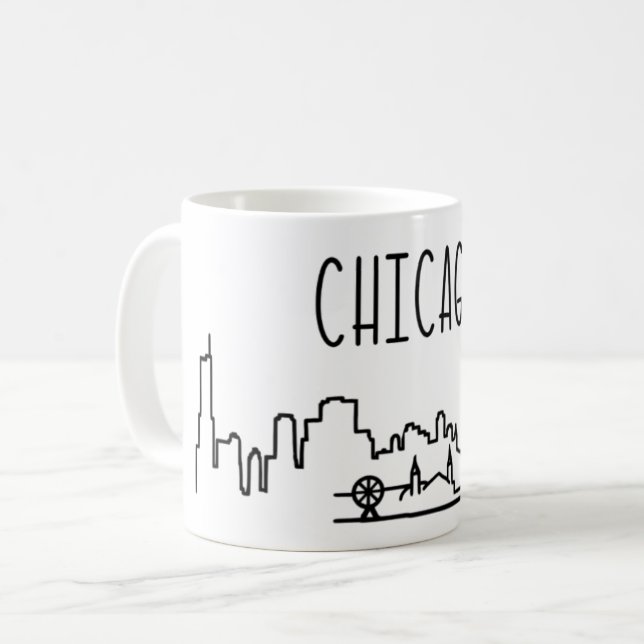 Chicago Skyline Mug (Front Left)