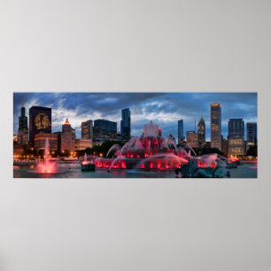 Chicago Skyline on Canvas Poster