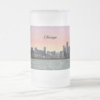 Chicago Skyline Painterly Frosted Mug