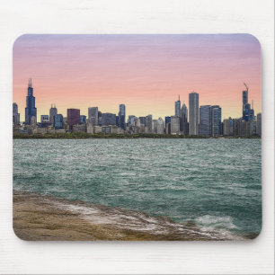 Chicago Skyline Painterly Mouse Mat