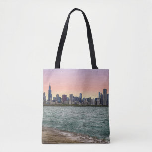 Chicago Skyline Painterly Tote Bag