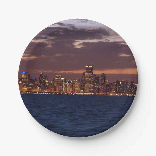 Chicago Skyline paper plate (Front)