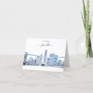 Chicago Skyline Personalised Note Card
