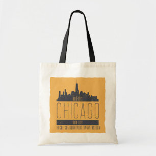 Chicago skyline personalized Vintage Tote Bag