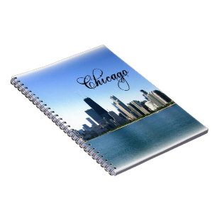 Chicago Skyline Photo Across from Lake Michigan Notebook