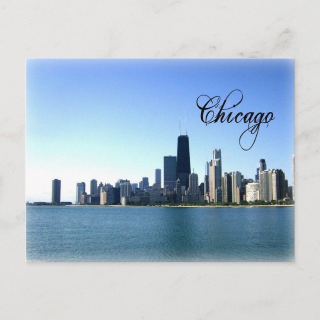Chicago Skyline Photo Across from Lake Michigan Postcard (Front)