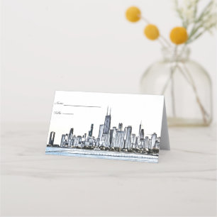 Chicago Skyline Place Cards
