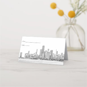 Chicago Skyline Place Cards
