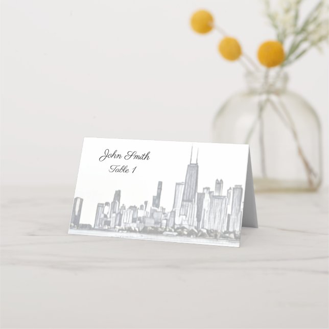 Chicago Skyline Place Cards (Front)