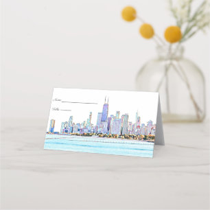 Chicago Skyline Place Cards