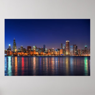 CHICAGO SKYLINE POSTER