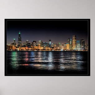 Chicago skyline poster
