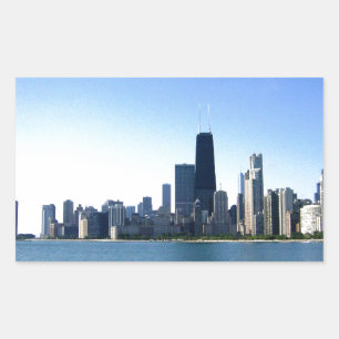 Chicago Skyline Rectangular Sticker