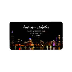 Chicago Skyline Return Address label