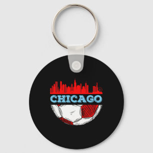 Chicago Skyline Shirt Chicago Soccer Tee Futbol Lo Key Ring